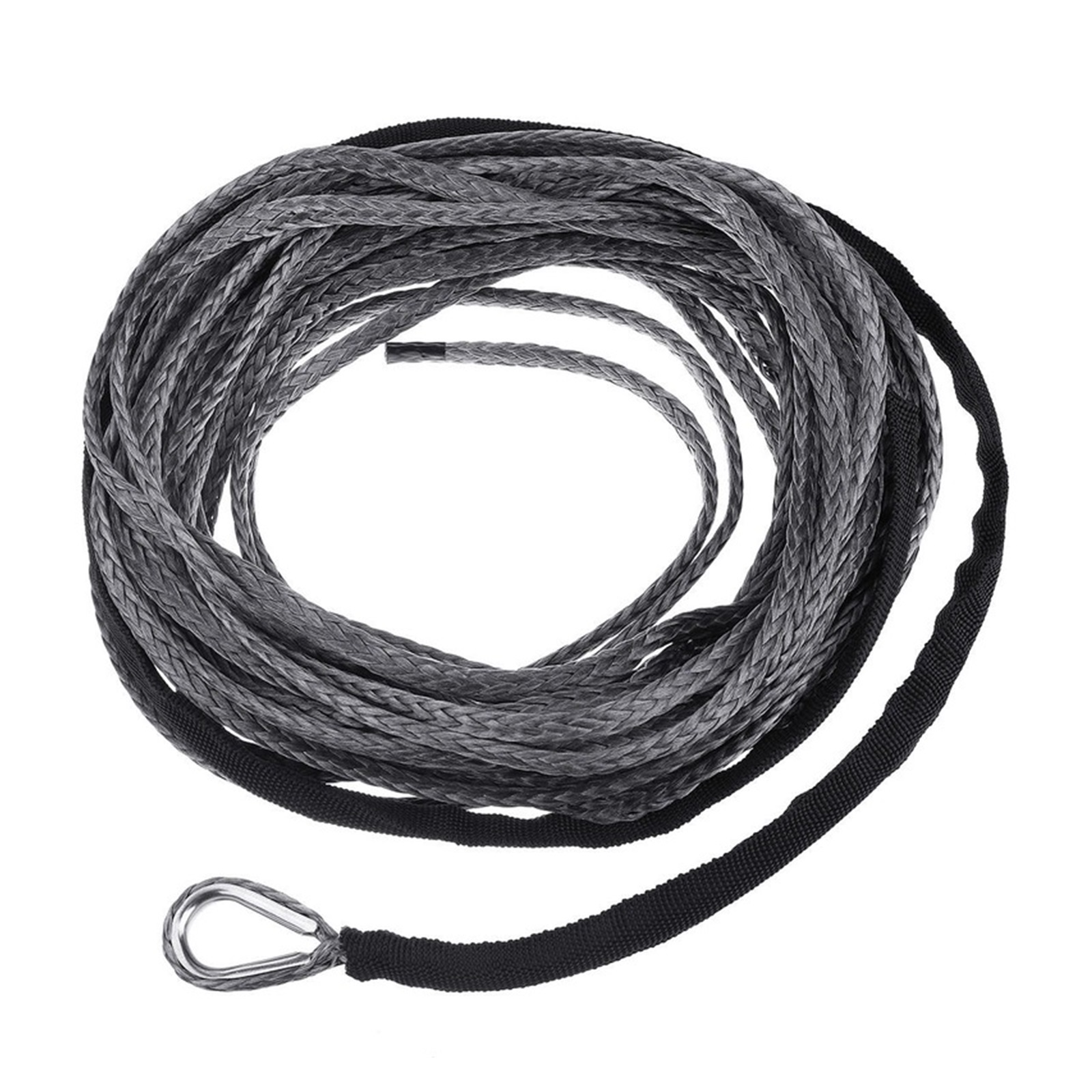 1/4''x50' Truck Boat Emergency Replacement Car Outdoor Accessories Synthetic Winch Rope Cable ATV UTV 7700lbs Towing Rope